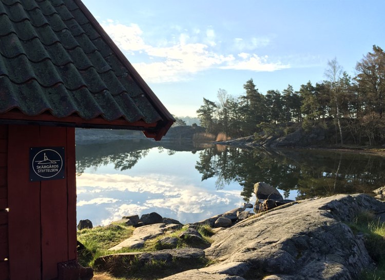 Tält och lägerplats på Hjälmö-Lådna