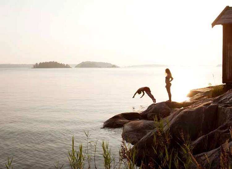 Mycket skärgård nära stan